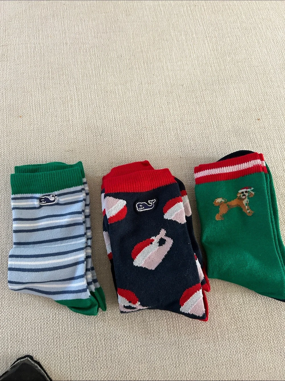 Vineyard Vines Three Sock Pack Holiday Icon 3 pack socks for boys, One size NWT